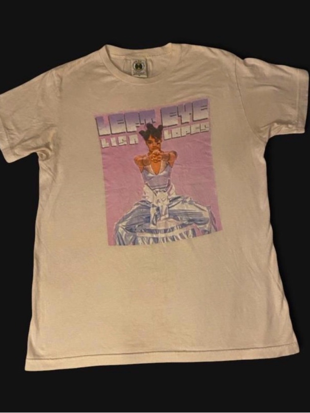 Light Pink & Lilac Left Eye Graphic Tee